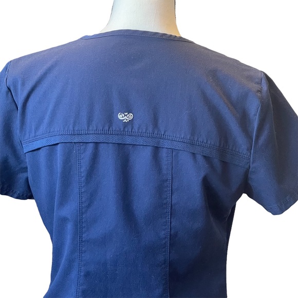 Cherokee Luxe Scrub Top Navy Blue Size S - Picture 7 of 15